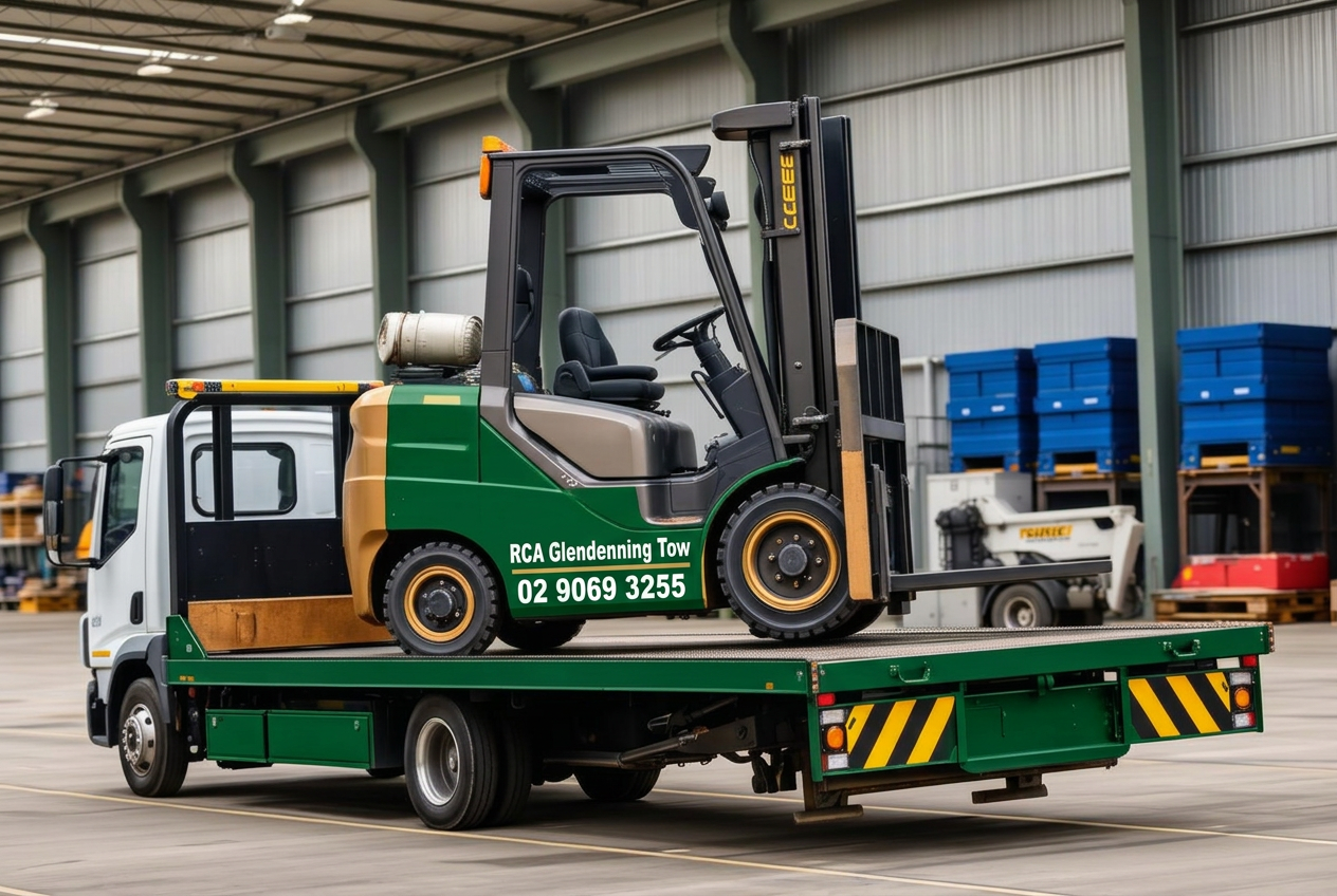Forklift transport service by RCA Glendenning Tow